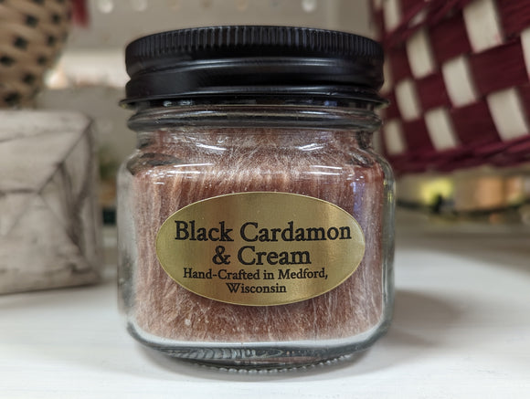 Black Cardamon & Cream Palm Wax Candle