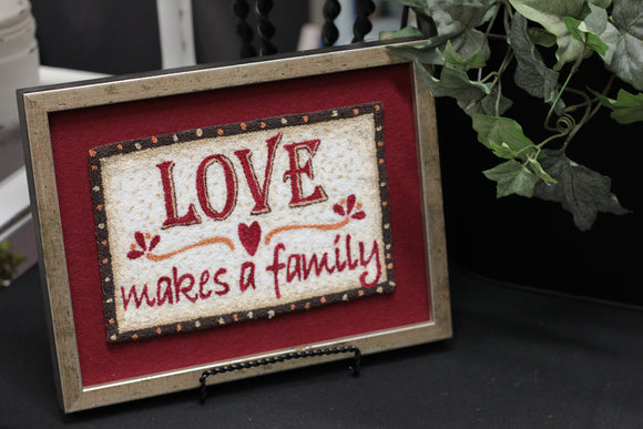 Family punch needle embroidery