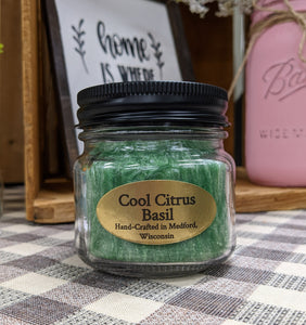 Cool Citrus Basil Palm Wax Candle