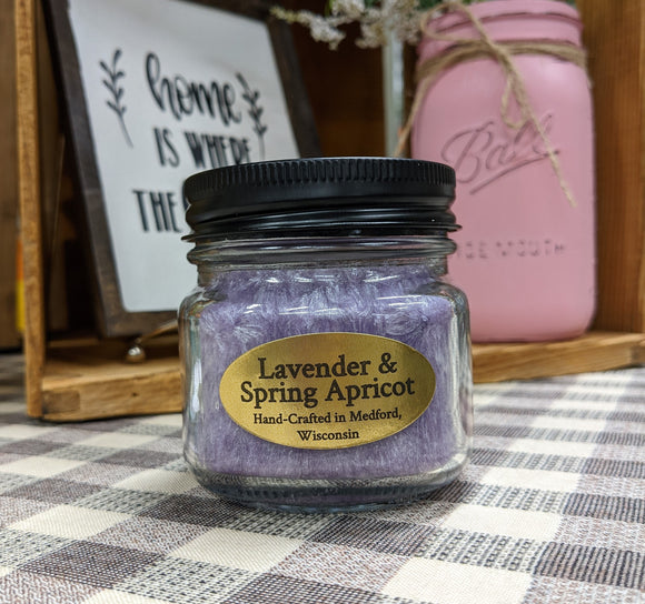 Lavender & Spring Apricot Palm Wax Candle