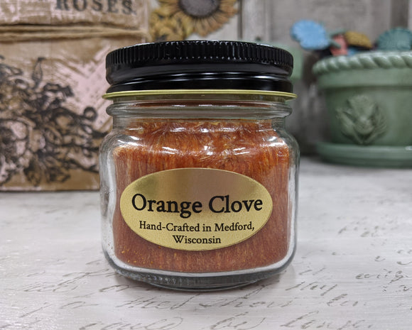 Orange Clove Palm Wax candle